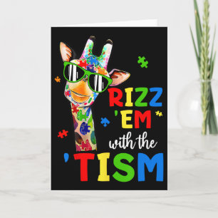 Cartão Rizz Em Com O Tism Autismo Girafa Engraçado Autism