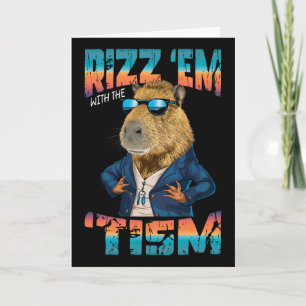Cartão Rizz Em Com O Tism Meme Autismo Capivara