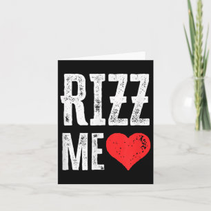 Cartão Rizz Me Heart Dia dos Namorados Engraçado Crianças