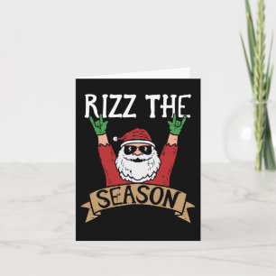 Cartão Rizz Os Papais noeis De Natal Engraçados Rock Xmas