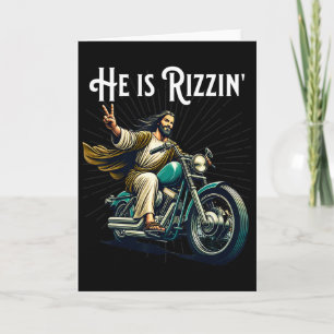Cartão Rizzen Engraçado Rizz Ele Está Rizzin Jesus Montan