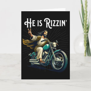 Cartão Rizzen Engraçado Rizz Ele Está Rizzin Jesus Montan