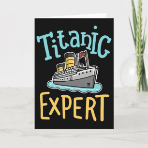 Cartão Rms Titanic Engraçado Especialista Retro Navio de 
