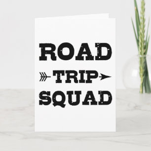 Cartão ROAD TRIP SQUAD Funny Group Férias Correspondendo