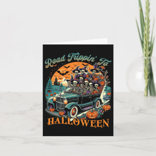 Cartão Road Trippp' To Halloween Summer Skeleton Road Ca