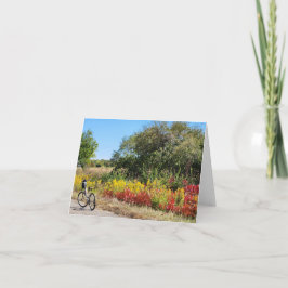 Cartão Roadside Indiana no outono