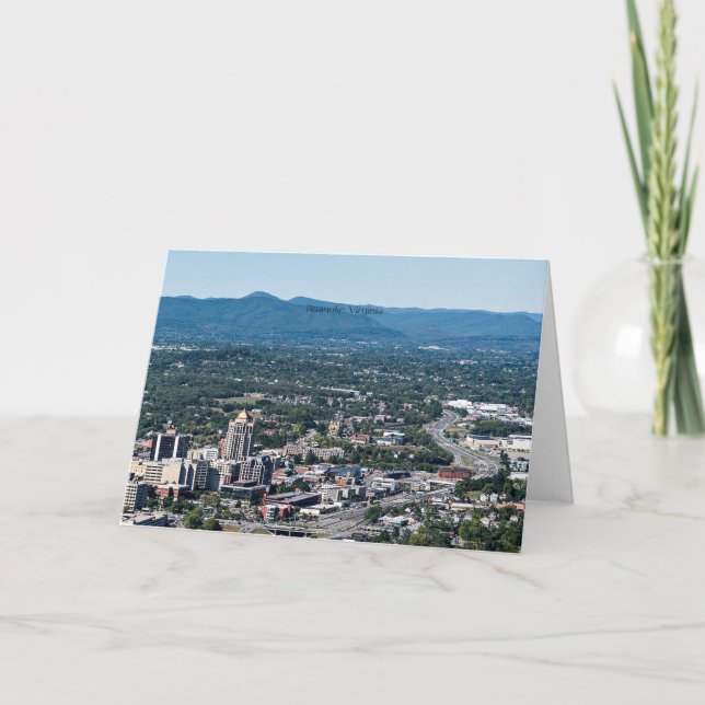 Cartão Roanoke, Virgínia panorama (Frente)