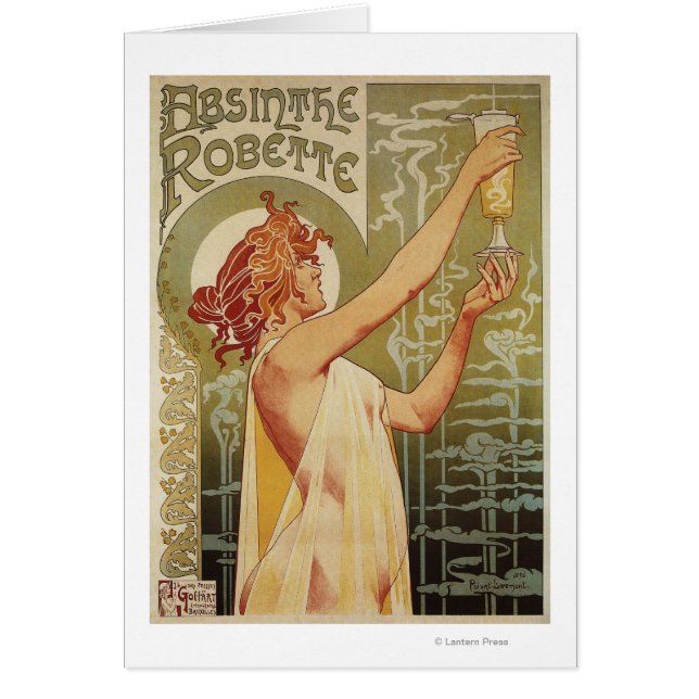 Cartão Robette Absinthe Advertisement Poster (Frente)