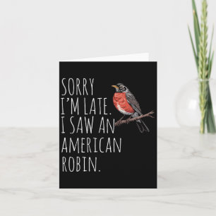 Cartão Robin Bird Americano assistindo sopro engraçado Sa