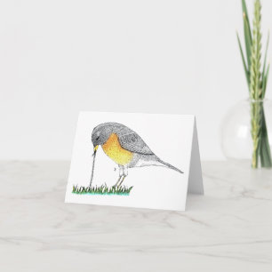 Cartão Robin com Worm