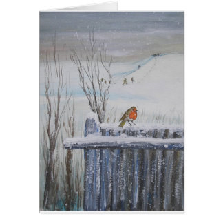 Cartão Robin Red Breast