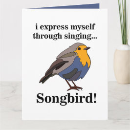 Cartão Robin Redbreast Songbird