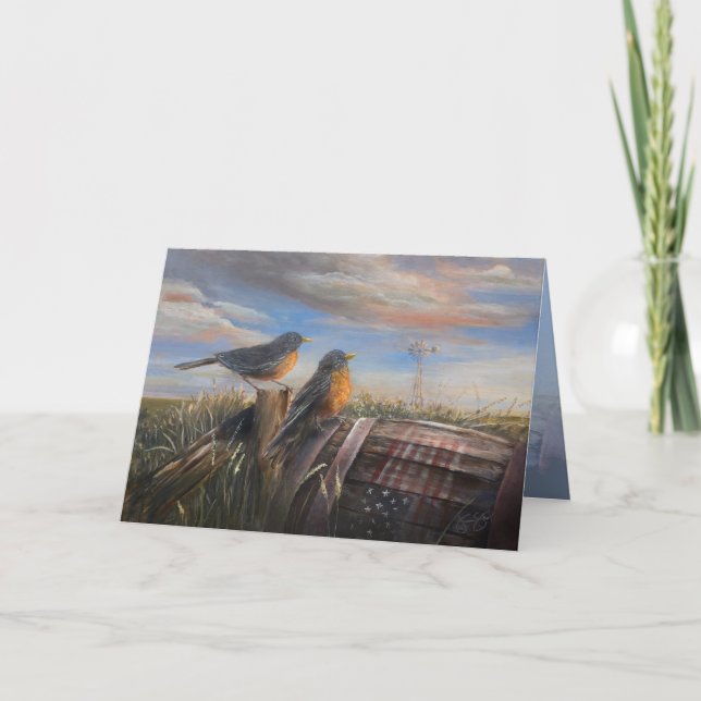 Cartão Robins 5 x 7" (Frente)
