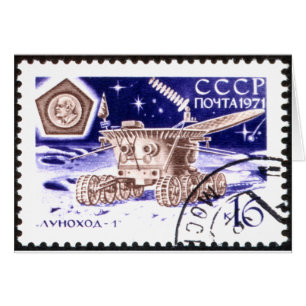 Cartão Robô de espaço do russo Lunokhod-1