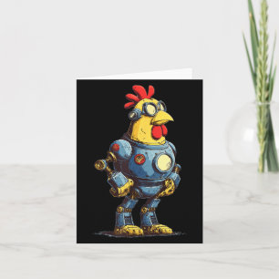 Cartão Robô de Frango Incrível Para Amantes de Animais do