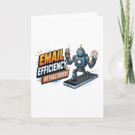 Cartão Robô de Produtividade de E-mail Rápido