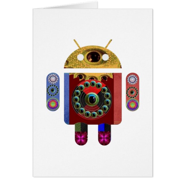 Cartão Robô do ANDROID (Frente)