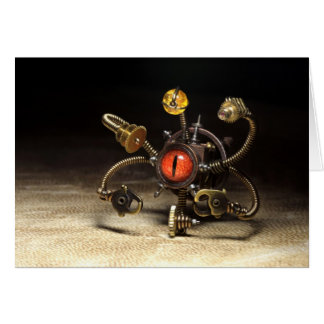 Cartão Robô do espectador de Steampunk