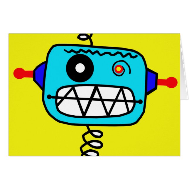 Cartão Robô espiral (Frente Horizontal)