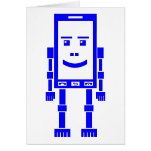 Cartão Robo-phone - Azul