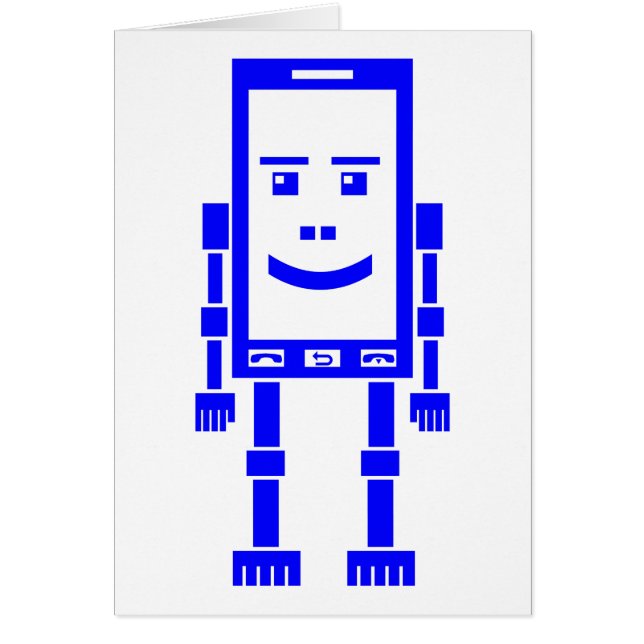 Cartão Robo-phone - Azul (Frente)