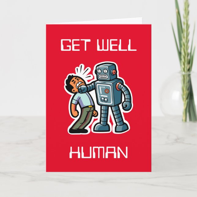 Cartão Robô Zangado (Frente)