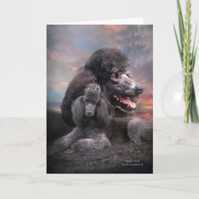 Cartão Rocha ArtCard da caniche (Frente)