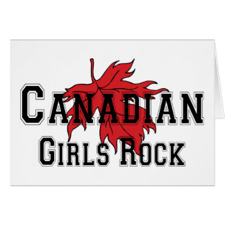 Cartão Rocha canadense das meninas