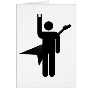 Cartão Rocha das guitarra!