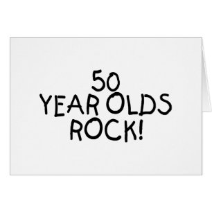 Cartão Rocha das pessoas de 50 anos