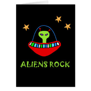 Cartão rocha dos aliens!