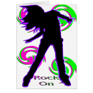 Cartão Rocha em t-shirt & em presentes da menina