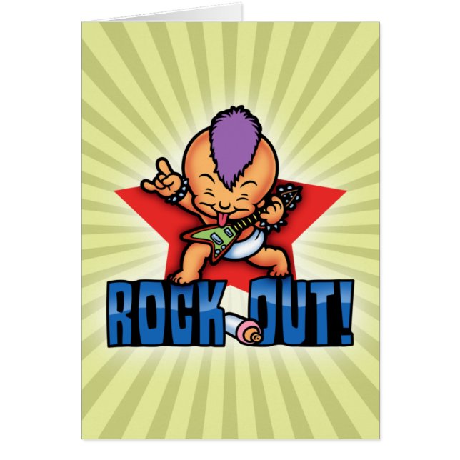 Cartão Rocha para fora! (Frente)