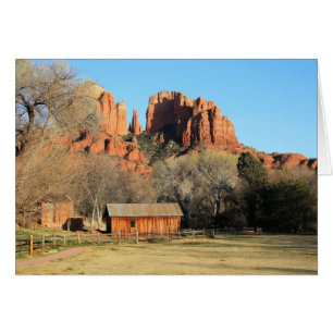 Cartão Rocha vermelha que cruza Vista