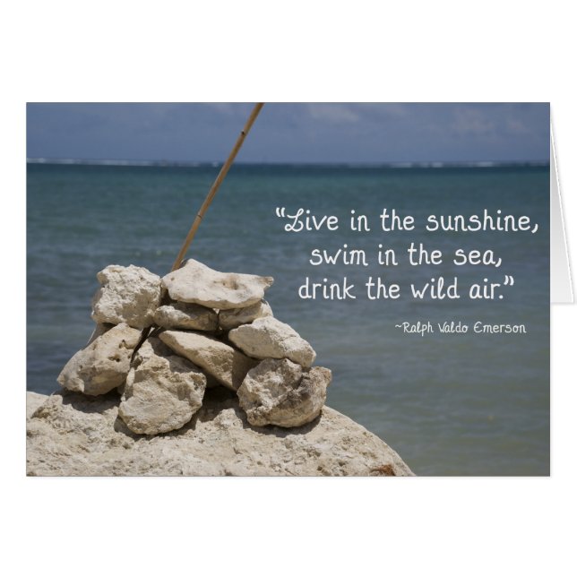 Cartão Rochas na Praia (Frente Horizontal)