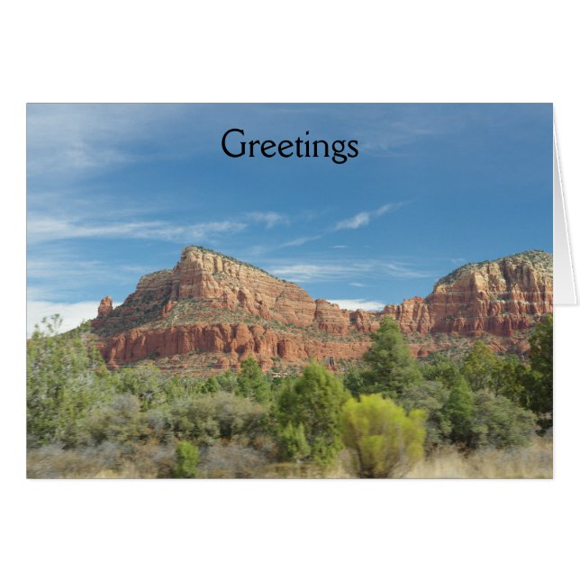 Cartão Rochas Vermelhas de Sedona (Frente horizontal)