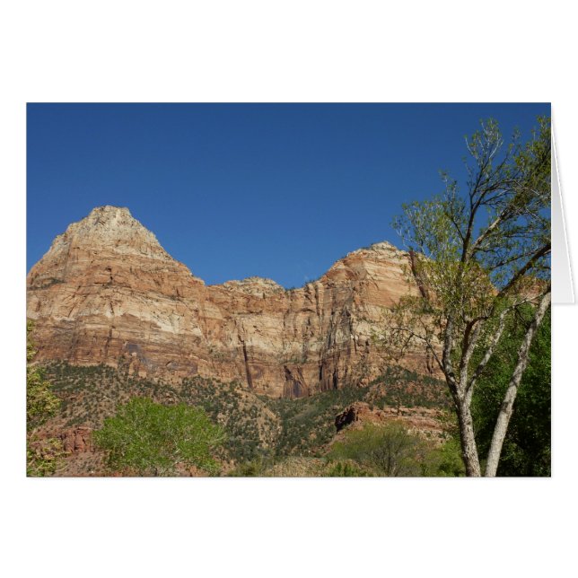 Cartão Rochas Vermelhas no Zion National Park Fotografia (Frente Horizontal)