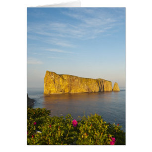 Cartão Rocher Perce (Perce Rock), Quebec, Canadá.
