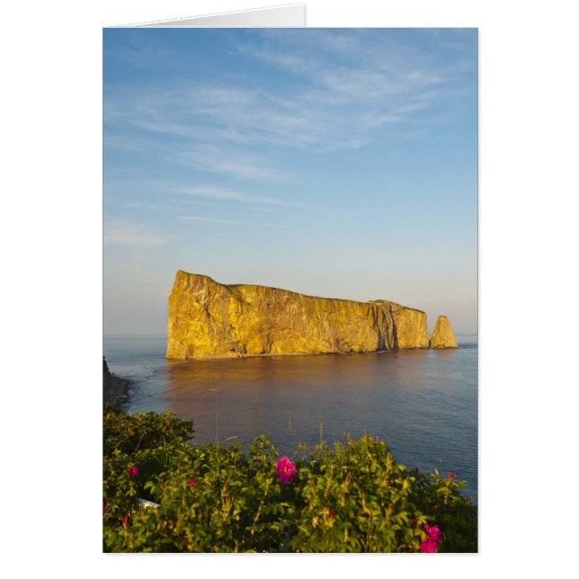 Cartão Rocher Perce (Perce Rock), Quebec, Canadá. (Frente)