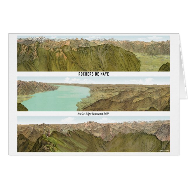 Cartão ROCHERS-DE-NAYE Swiss Alps Panorama 360° (Frente Horizontal)