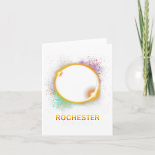 Cartão Rochester New York Total Solar Eclipse 8 de abril