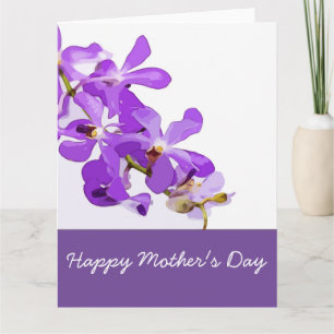 Cartão Rochosas roxas em Dia de as mães
