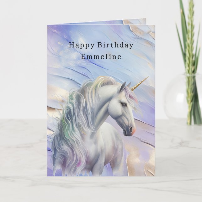 Cartão Rocio de Ouro Unicórnio do Sonho de Ouro Rojxo (Frente)