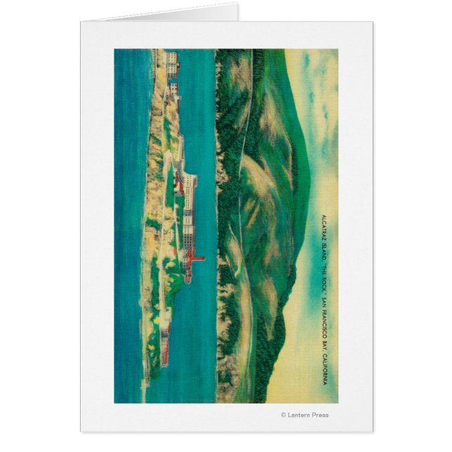 Cartão Rock, Alcatraz Island e São Francisco (Frente)