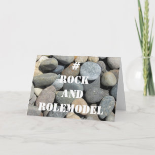 Cartão # Rock and Rolemodel - White on Rocks editável.