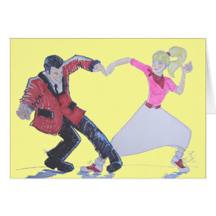 Cartão Rock and roll do amor!