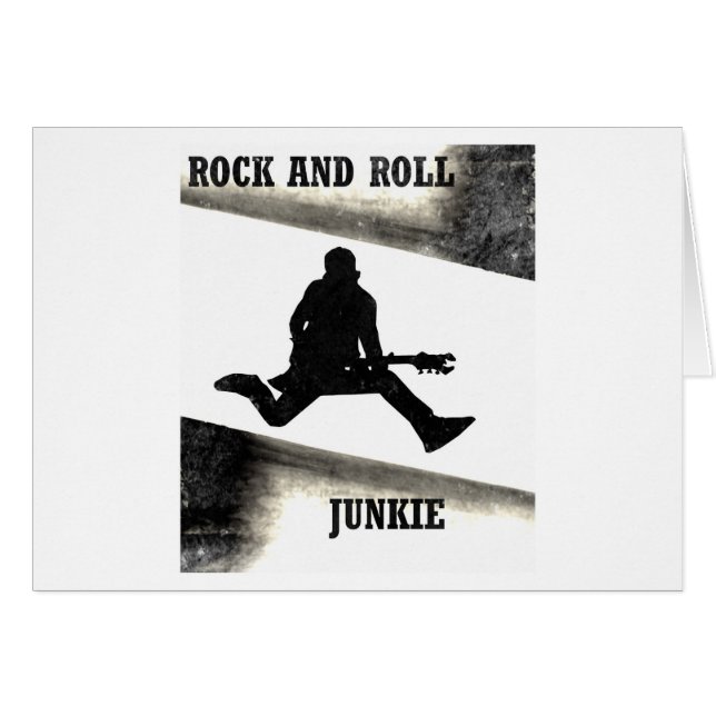 Cartão Rock and Roll Junkie (Frente Horizontal)