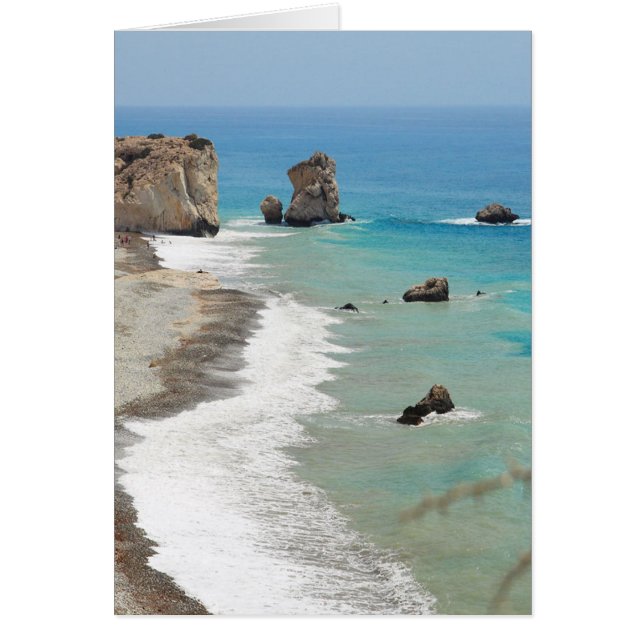 Cartão Rock Of Afrodite, Chipre (Frente)