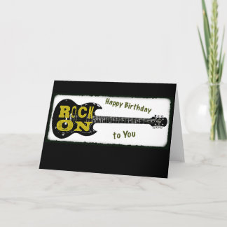 Cartão Rock On Birthday Card