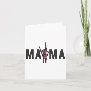 Cartão Rock On Skeleton Mama Halloween Vintage Tee W